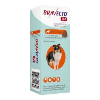Bravecto 37 dias Antipulgas para Perros 4.5kg a 10kg Naranja