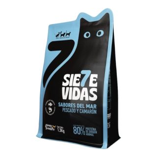 Siete Vidas Gatos Adultos Sabores del Mar Pescado y Camarón