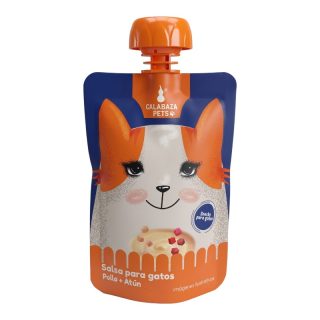 Calabaza Salsa para Gatos Pollo y Atún