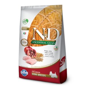 N&D Ancestral Grain Adulto Razas Pequeñas Pollo y Granada