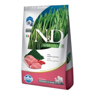 N&D Spirulina Adultos Razas Medianas y Grandes Cerdo Peso 10.1Kg