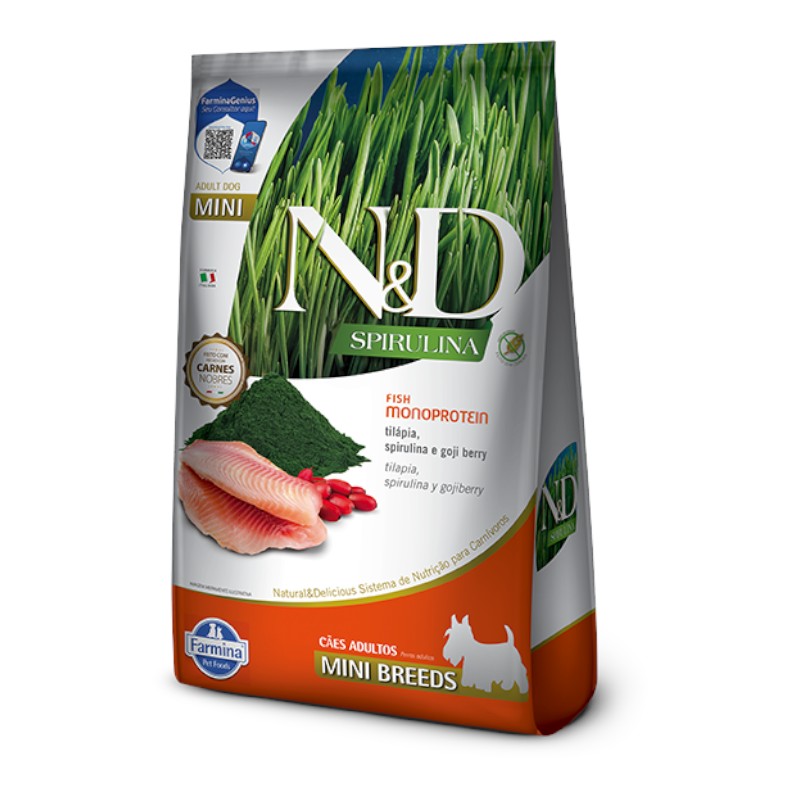 N&D Spirulina Adultos Razas Pequeñas Tilapia