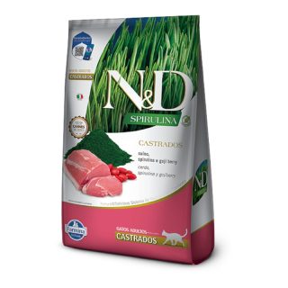 N&D Spirulina Gatos Adultos Castrados Cerdo