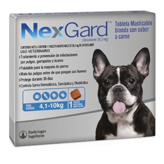 Nexgard Antipulgas para Perros 4kg a 10kg Azul
