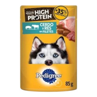 Pedigree Pouch High Protein Res y Cerdo